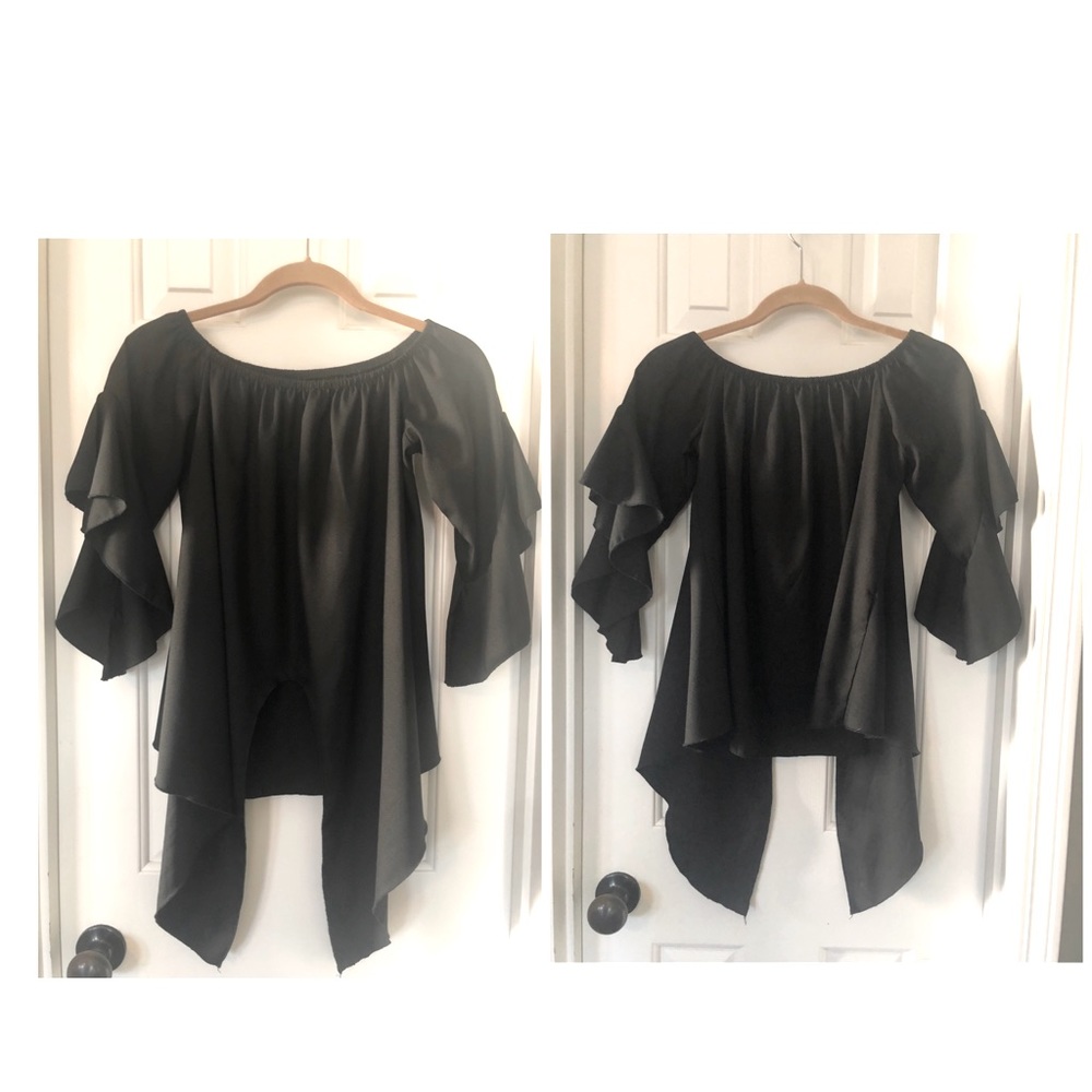 Black off the shoulder top